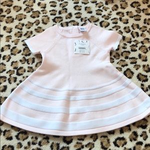 NWT Janie and Jack size 3-6 month pink/white dress
